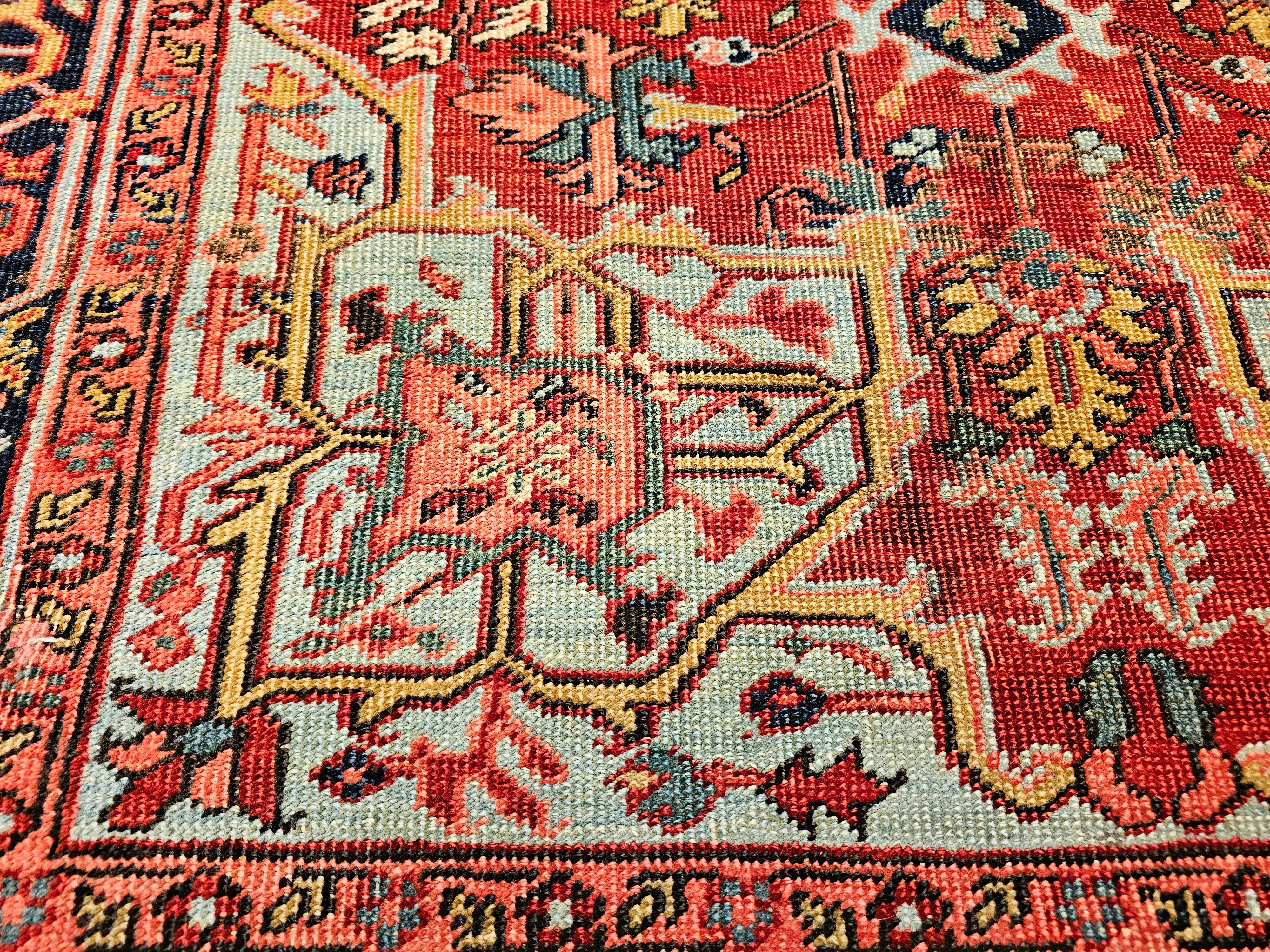 Handgeknüpfter persischer, persischer Heriz-Serapi-Teppich aus dem frühen 20. Jahrhundert im Angebot 4