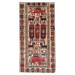 Tapis persan graphique Balouch vintage