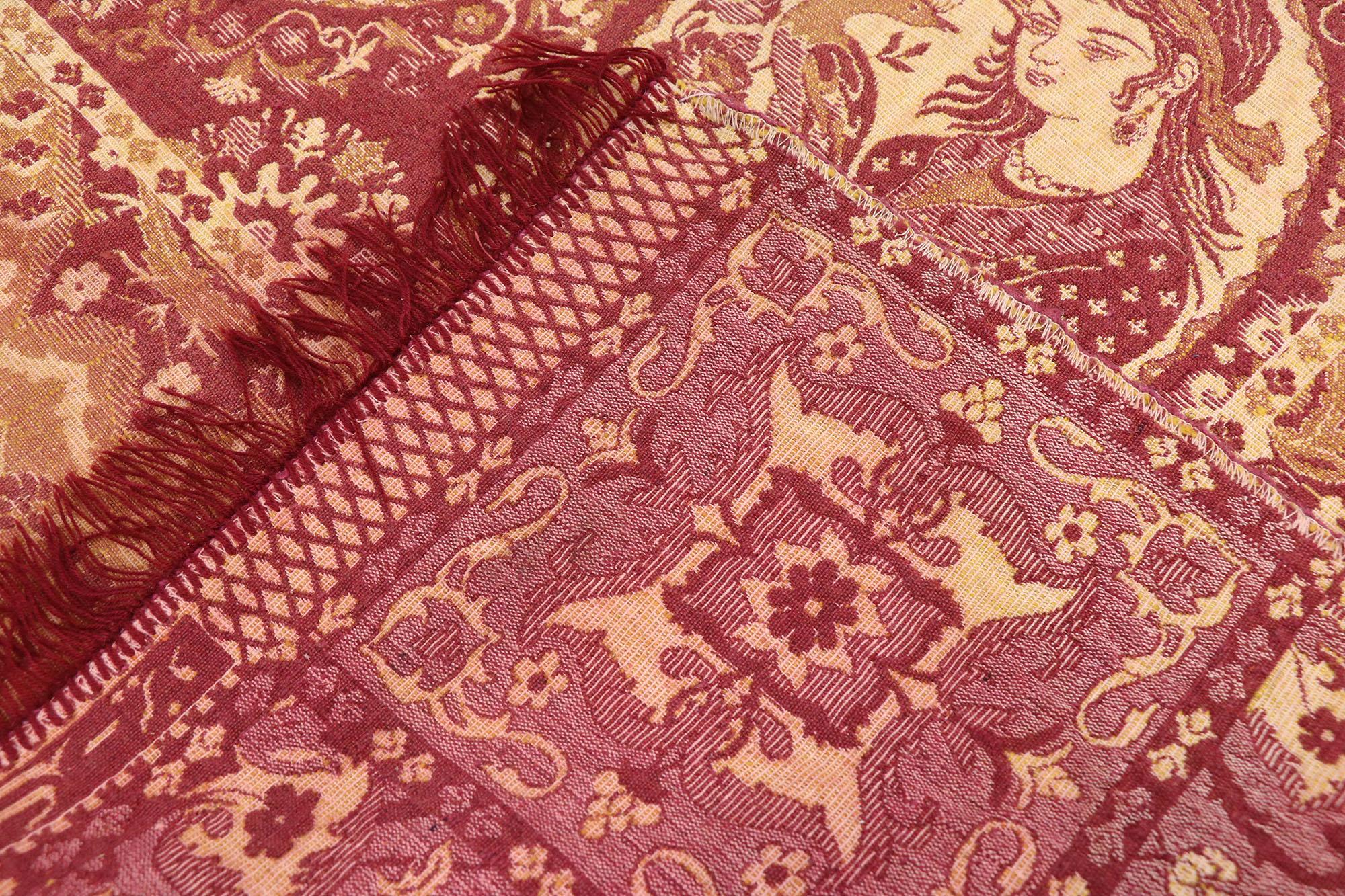 Noué à la main Tapis pictural persan vintage en vente