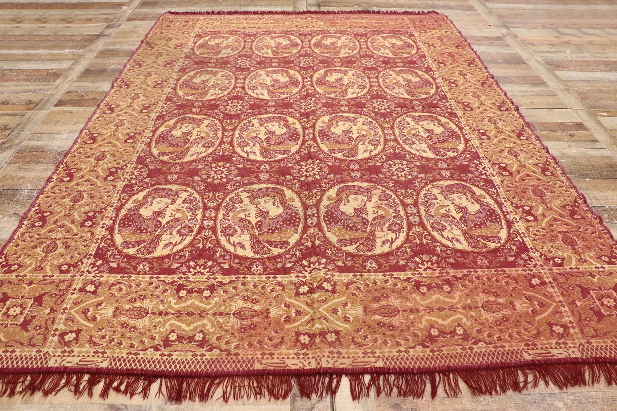 20ième siècle Tapis pictural persan vintage en vente