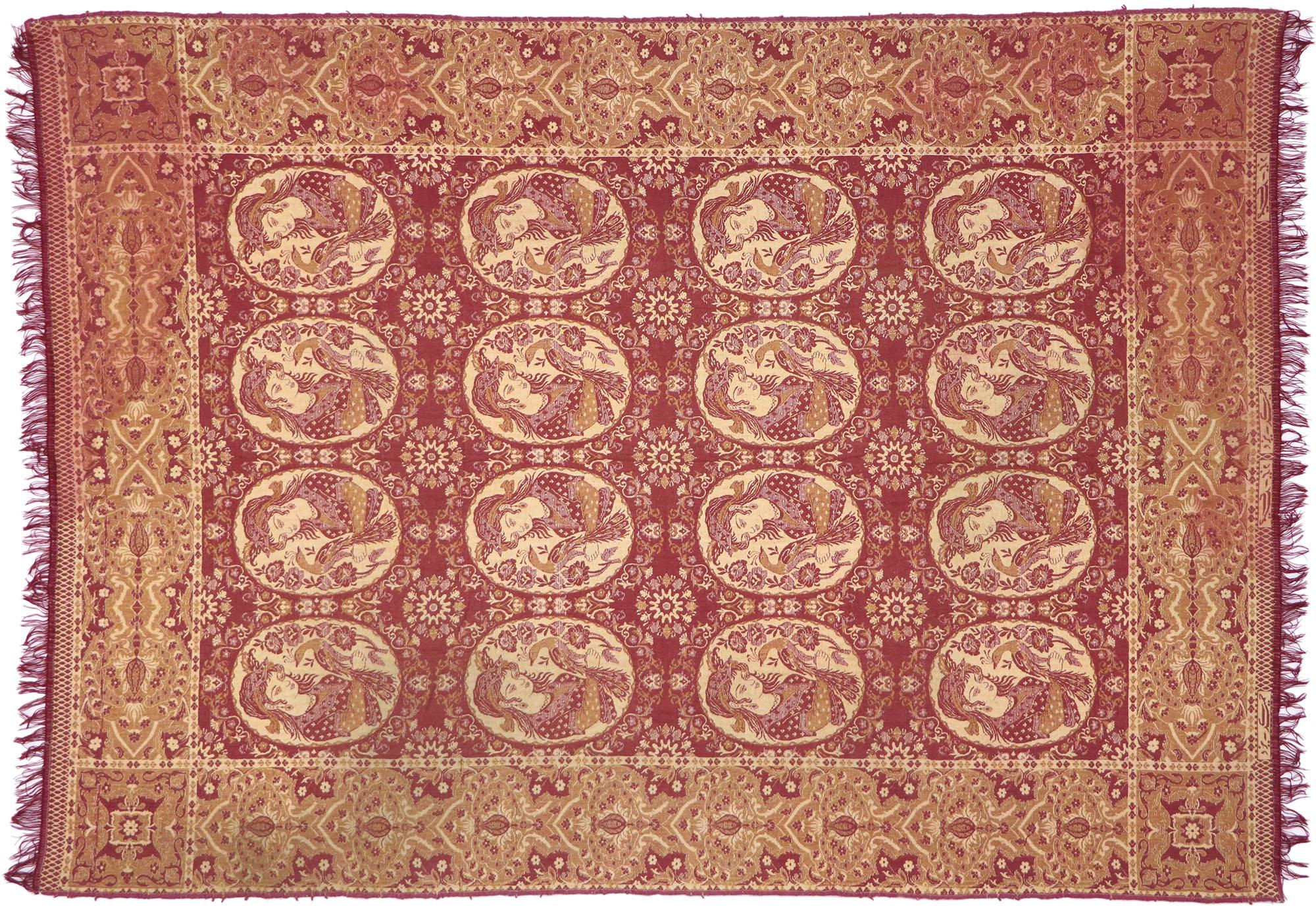 Tapis pictural persan vintage en vente 1