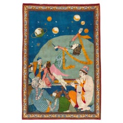 Tappeto persiano vintage pittorico