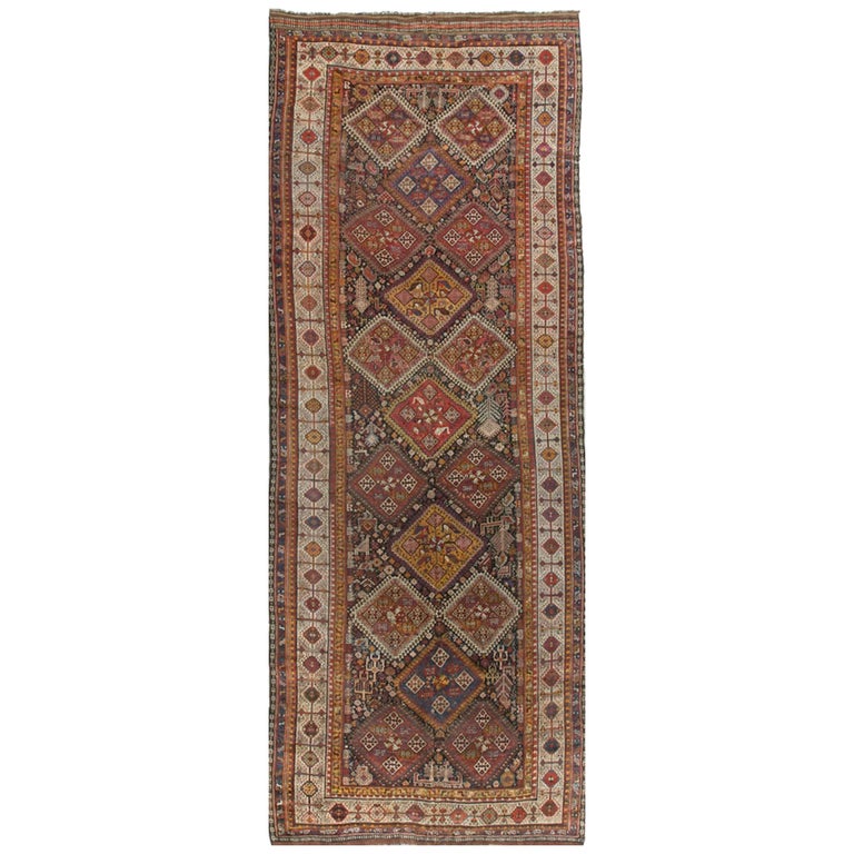 Vintage Persian Qashqai Rug Circa 1930 7 5 X 19 0 For Sale At 1stdibs