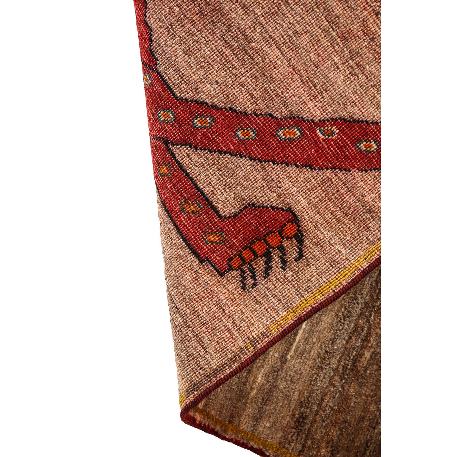 Vintage Persian Qashqai Kashkooli Leopard Animal Carpet, circa 1930 4