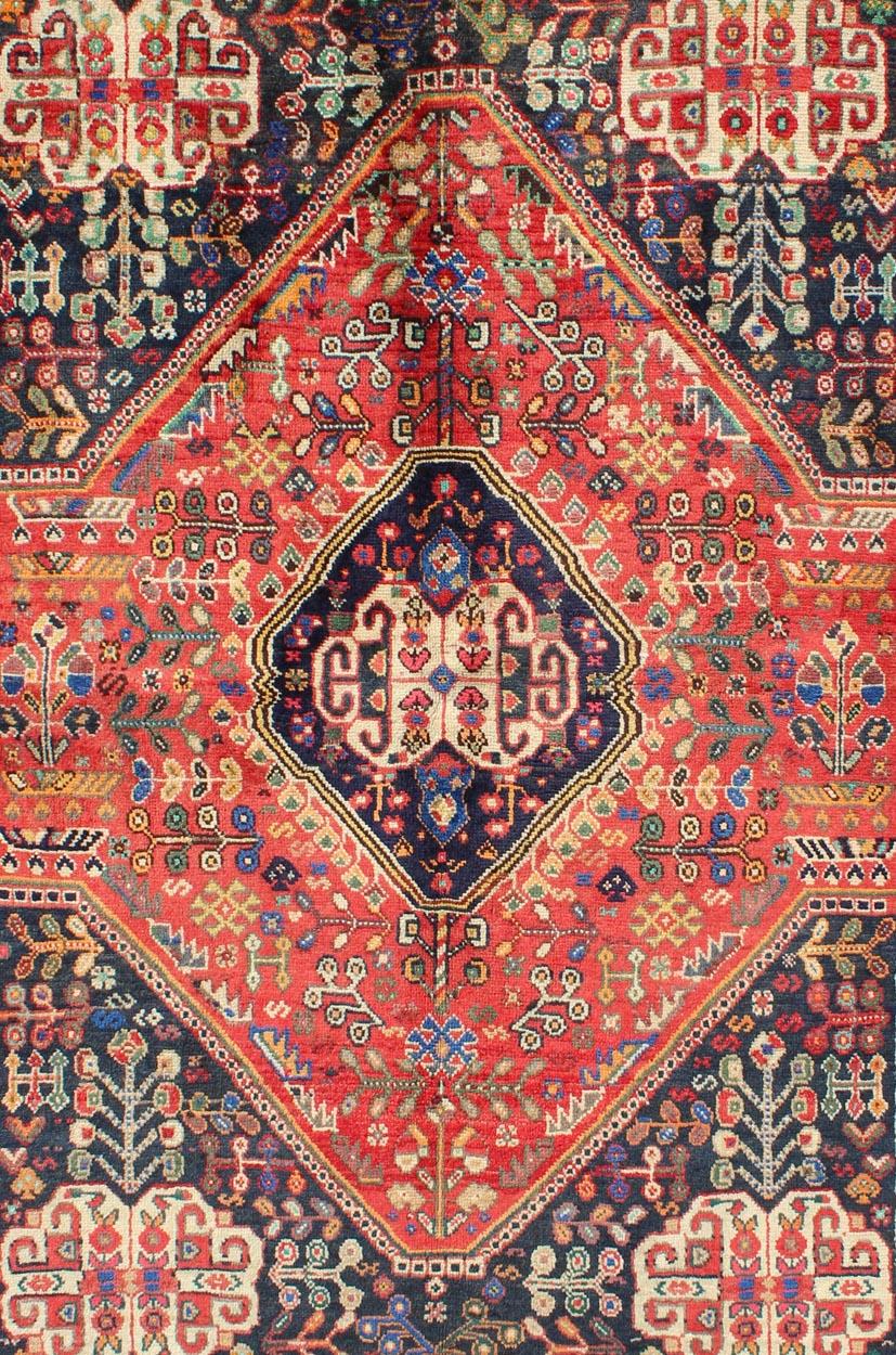 Tribal Vintage Persian Qashqai Rug