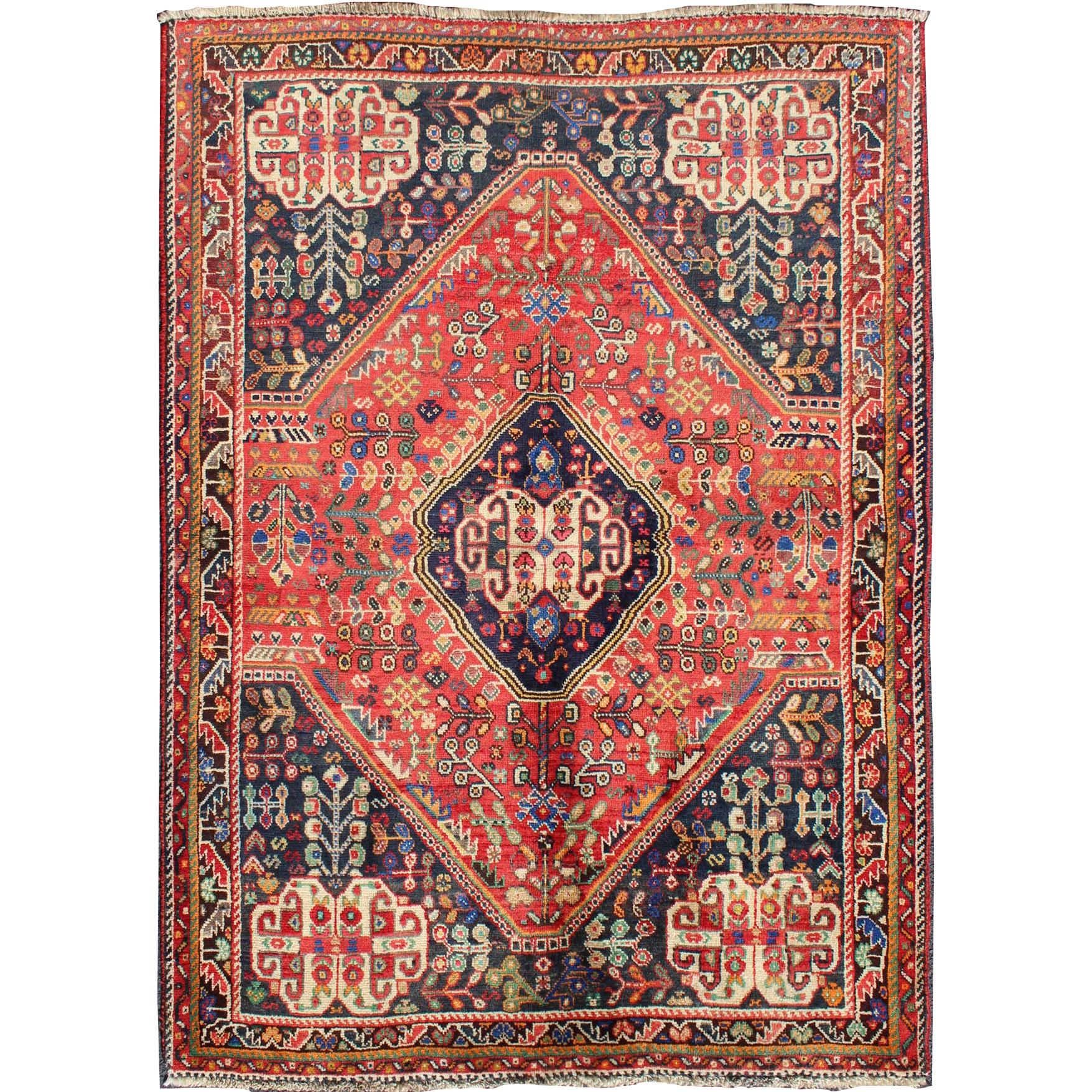 Vintage Persian Qashqai Rug