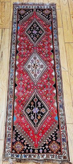 Vintage Persian Qashqai Gabbeh Tribal Runner