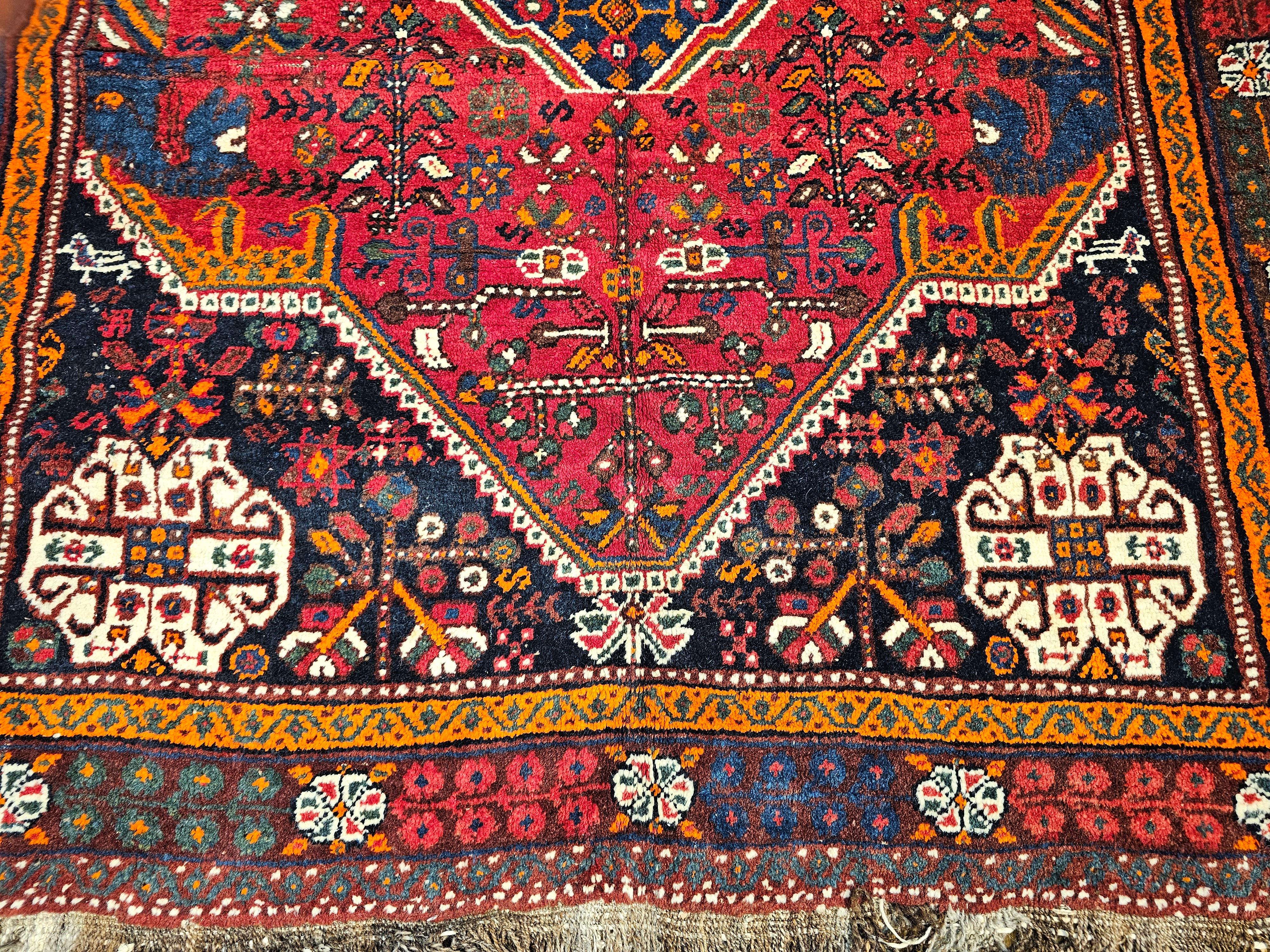 Vintage Persian Qashqai Tribal Rug For Sale 1