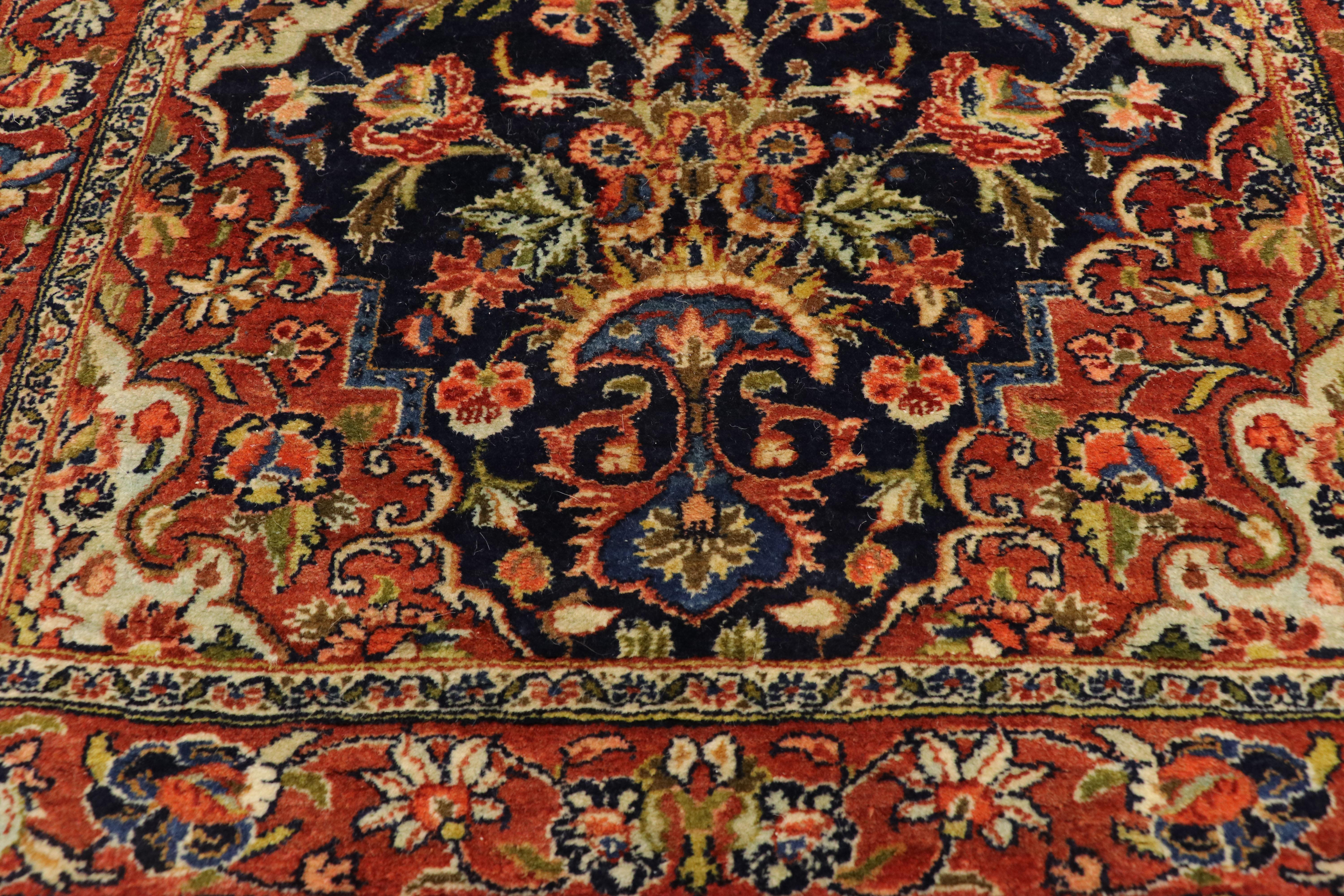 Vintage Persian Qazvin Runner, Extra Long Hallway Runner, Persian Kazvin Runner In Good Condition In Dallas, TX