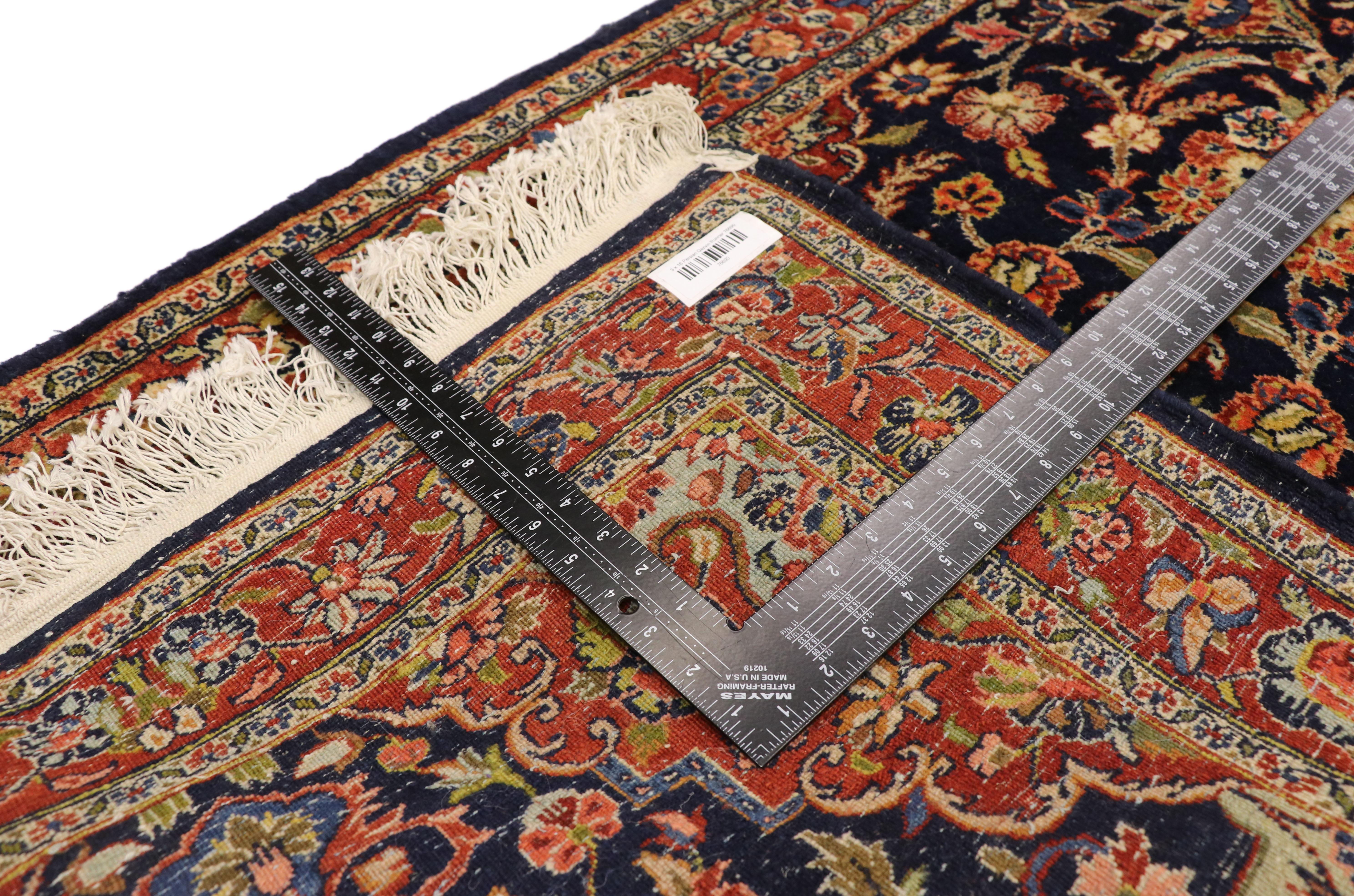 20th Century Vintage Persian Qazvin Runner, Extra Long Hallway Runner, Persian Kazvin Runner