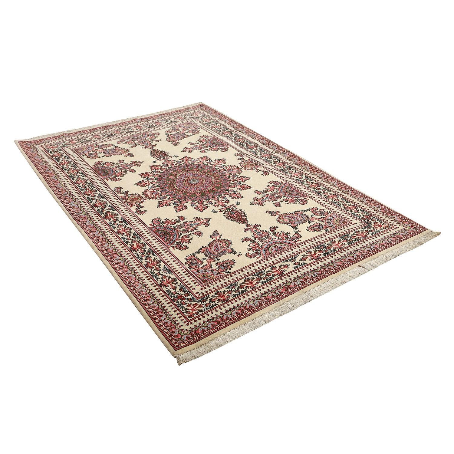 Persischer Qom Rashtizadeh-Teppich im Vintage-Stil - Größe: 6'7x4'8 (Handgeknüpft) im Angebot