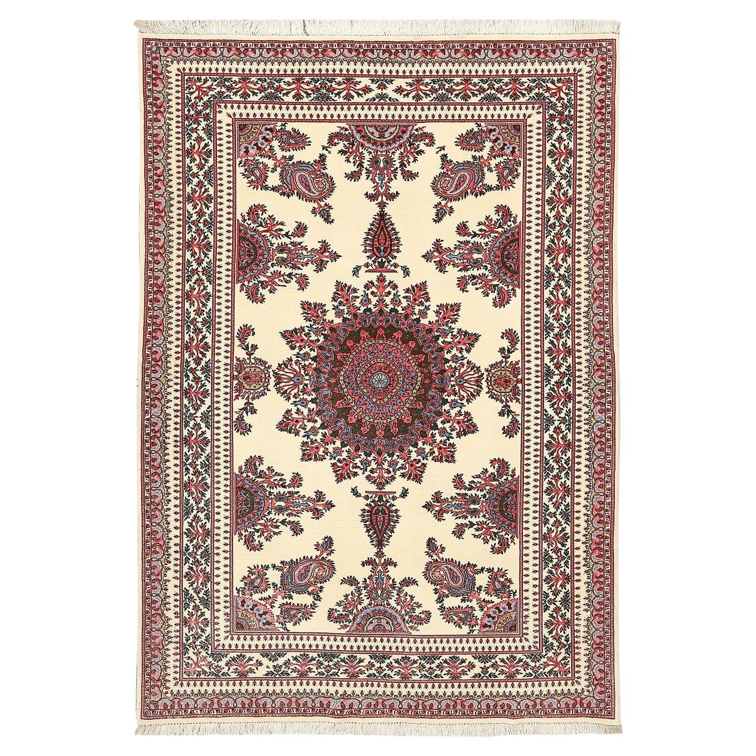 Persischer Qom Rashtizadeh-Teppich im Vintage-Stil - Größe: 6'7x4'8