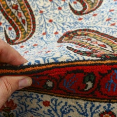 Vintage Persian Qom Rug - Size: 12'2 X 8'11