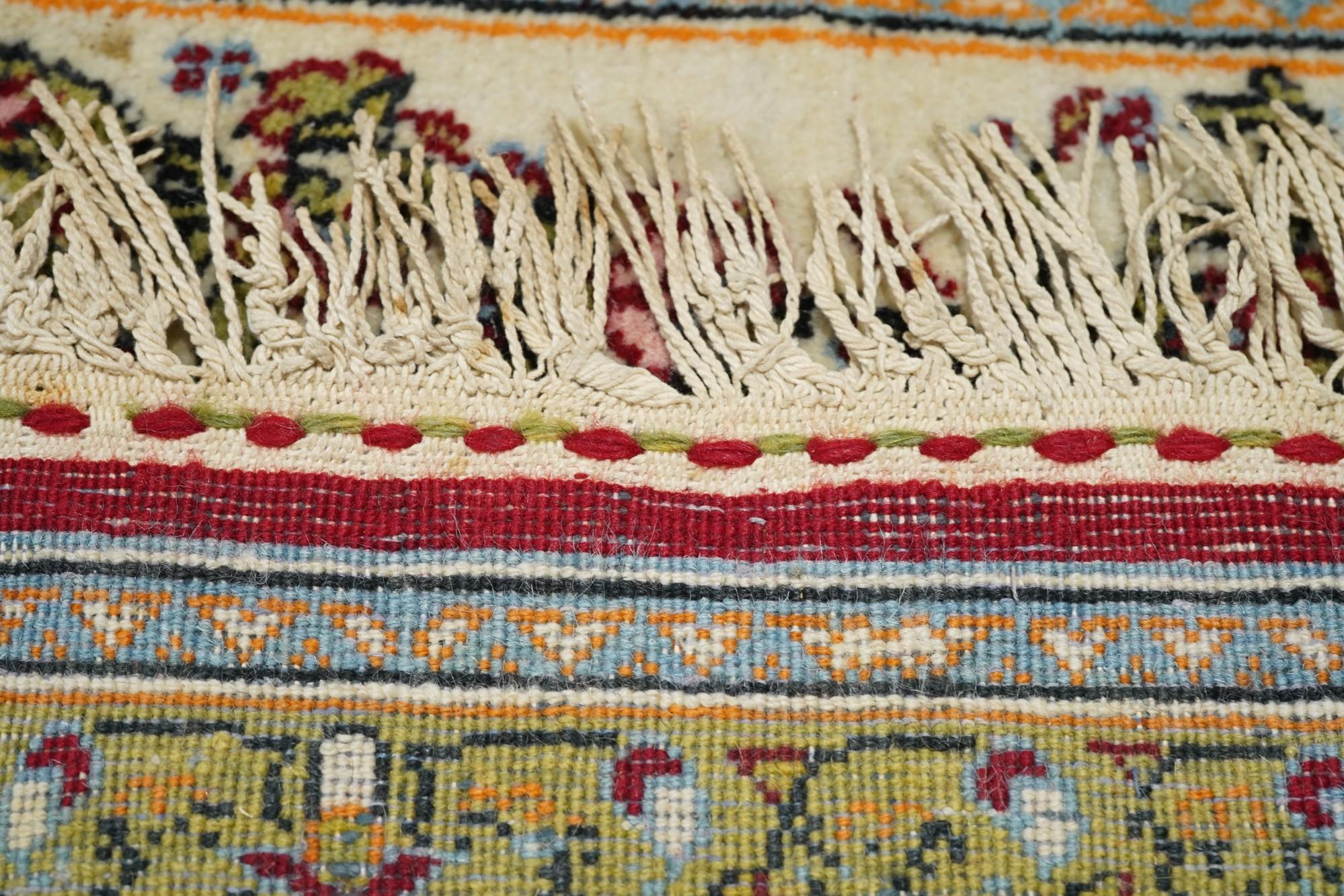 Vintage Persian Qum Rug For Sale 7