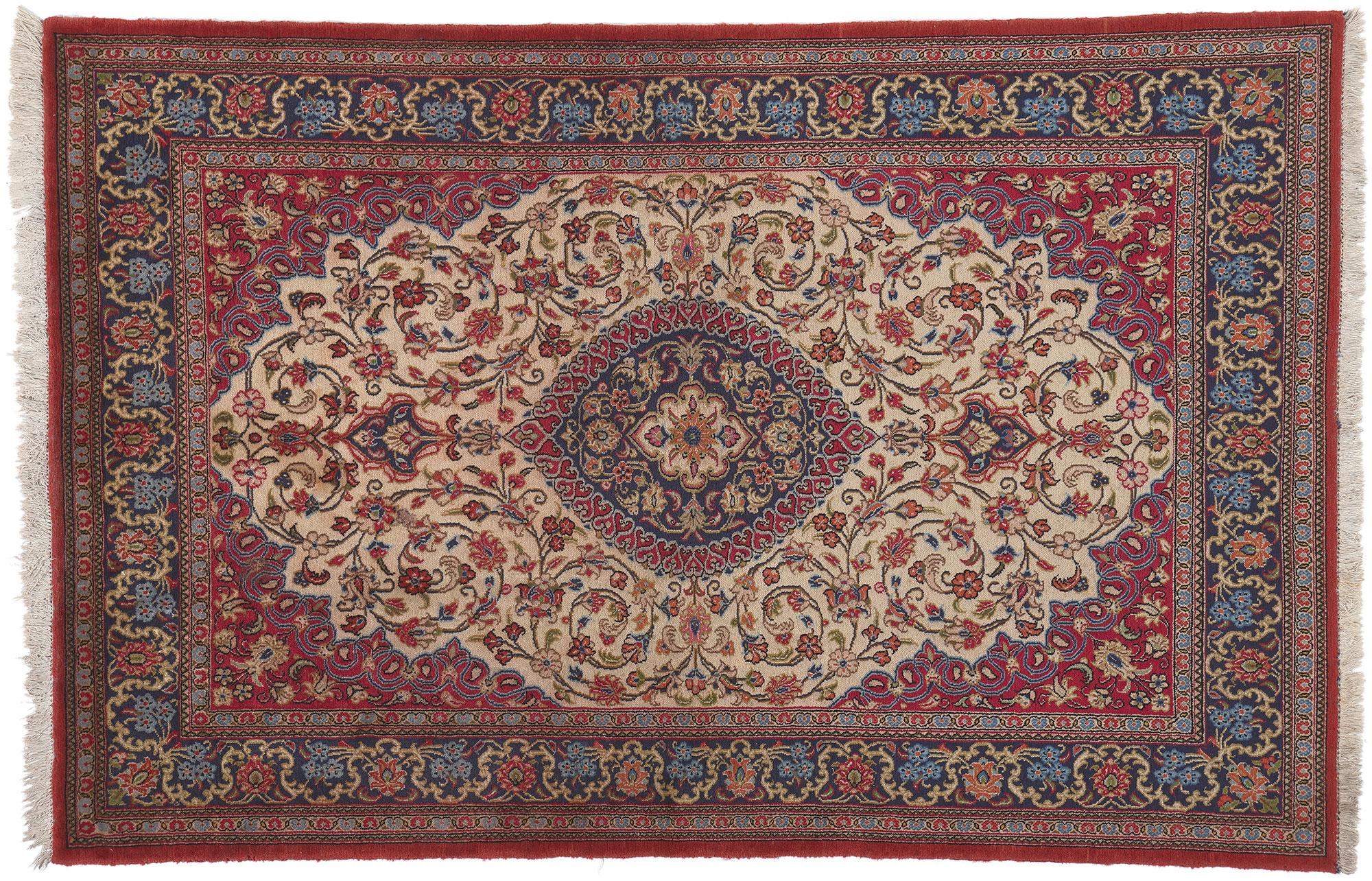Vintage Persian Qum Rug For Sale 3