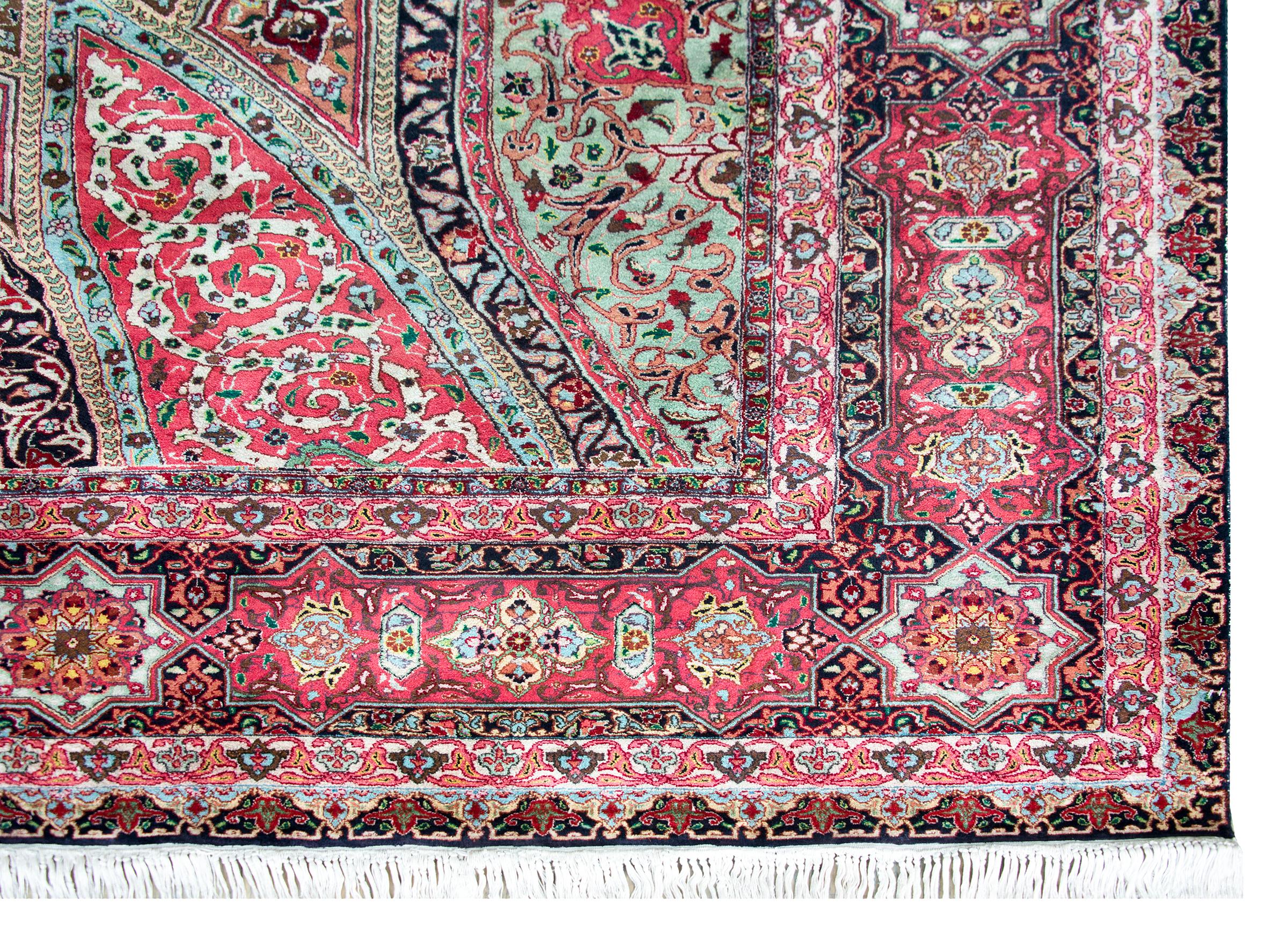 Vintage Persian Qum Rug For Sale 5