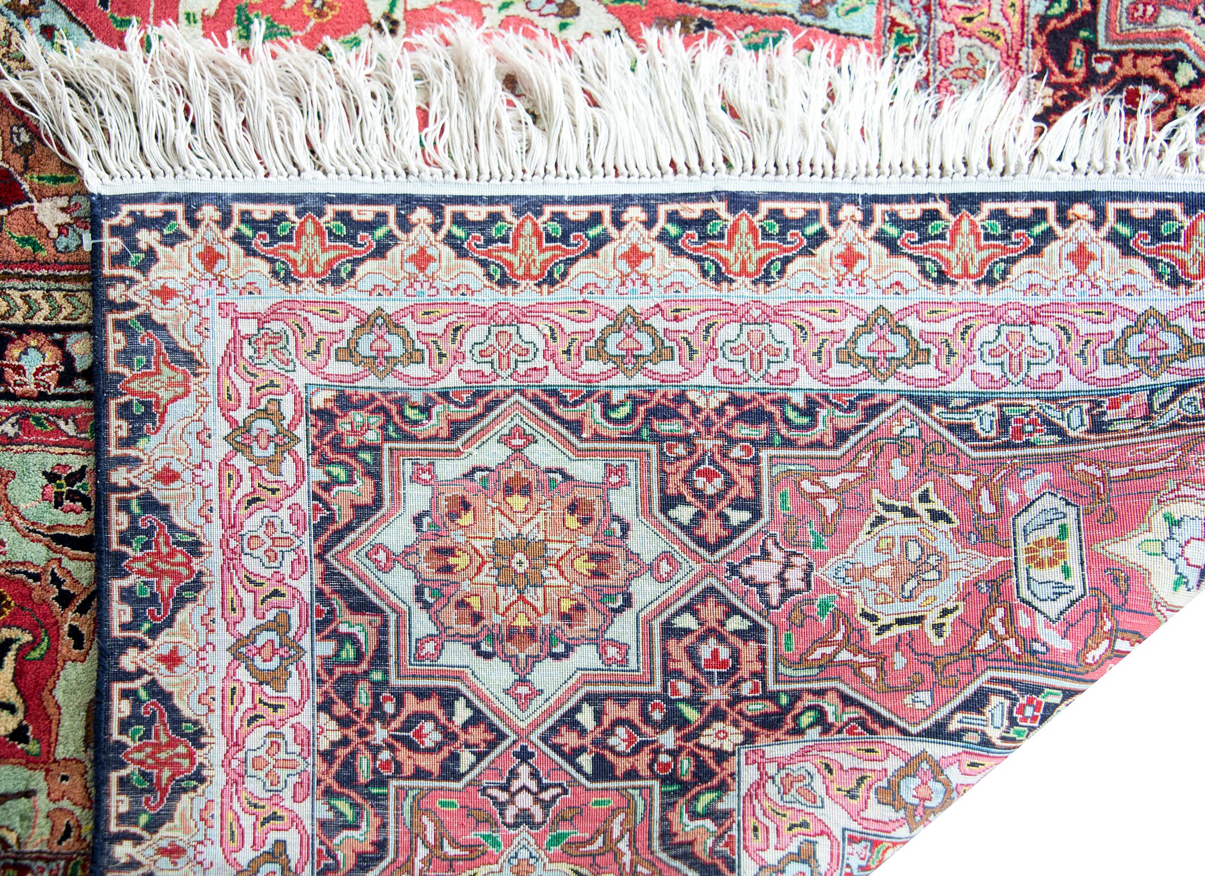 Vintage Persian Qum Rug For Sale 8