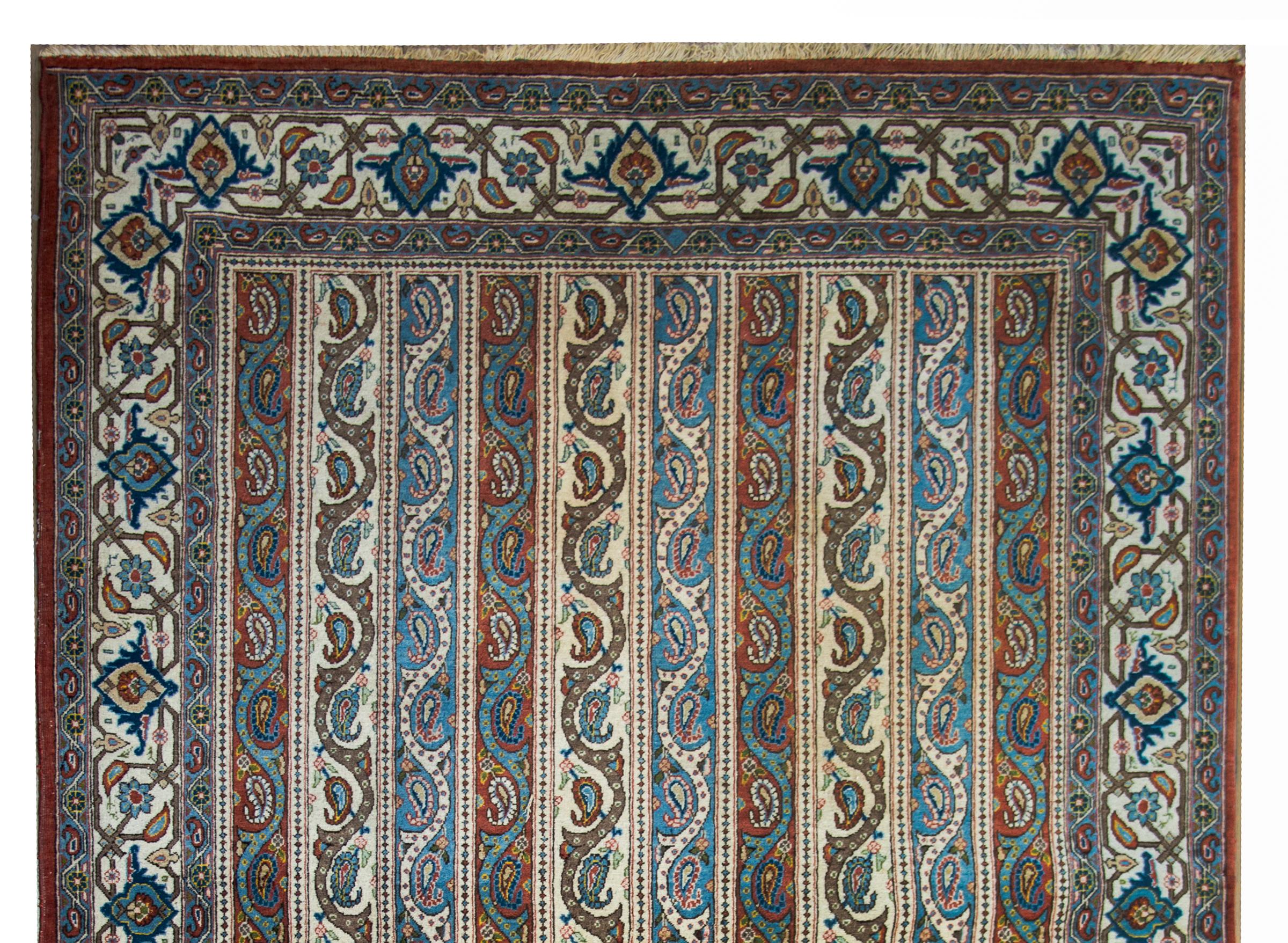 Vintage Persian Qum Rug For Sale 1