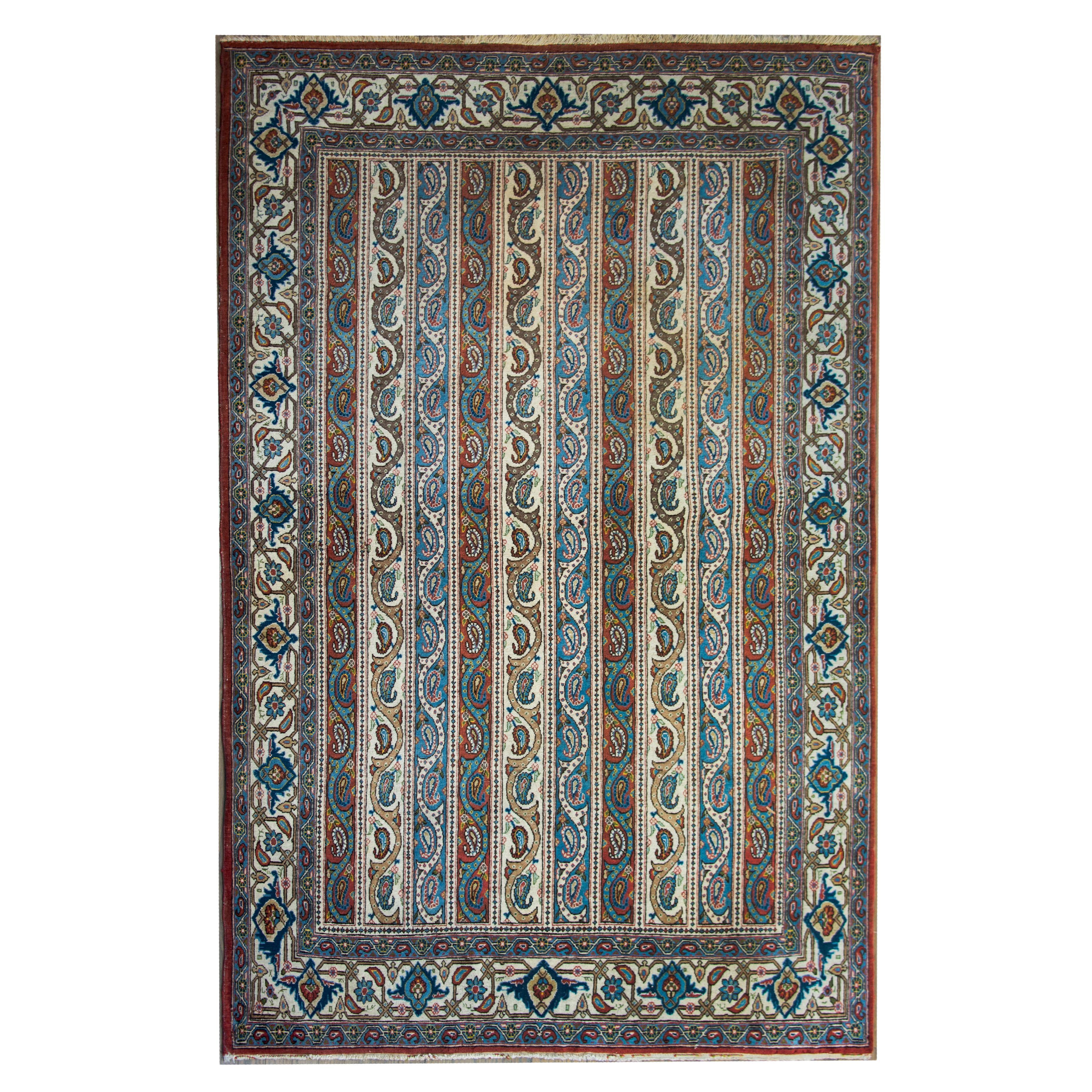 Vintage Persian Qum Rug For Sale