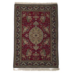 Vintage Persian Qum Rug