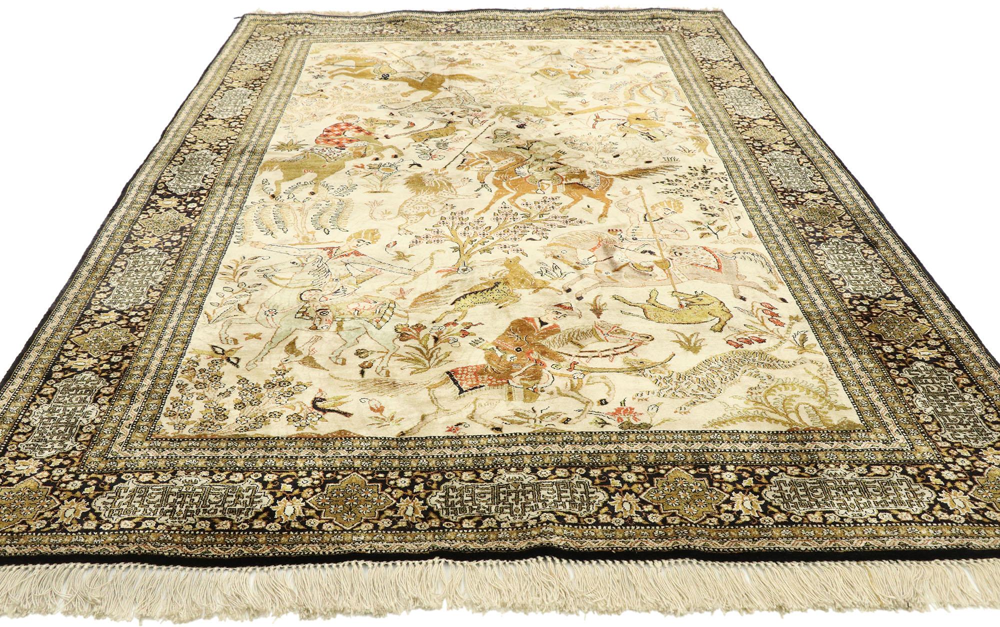 persian hunting rug