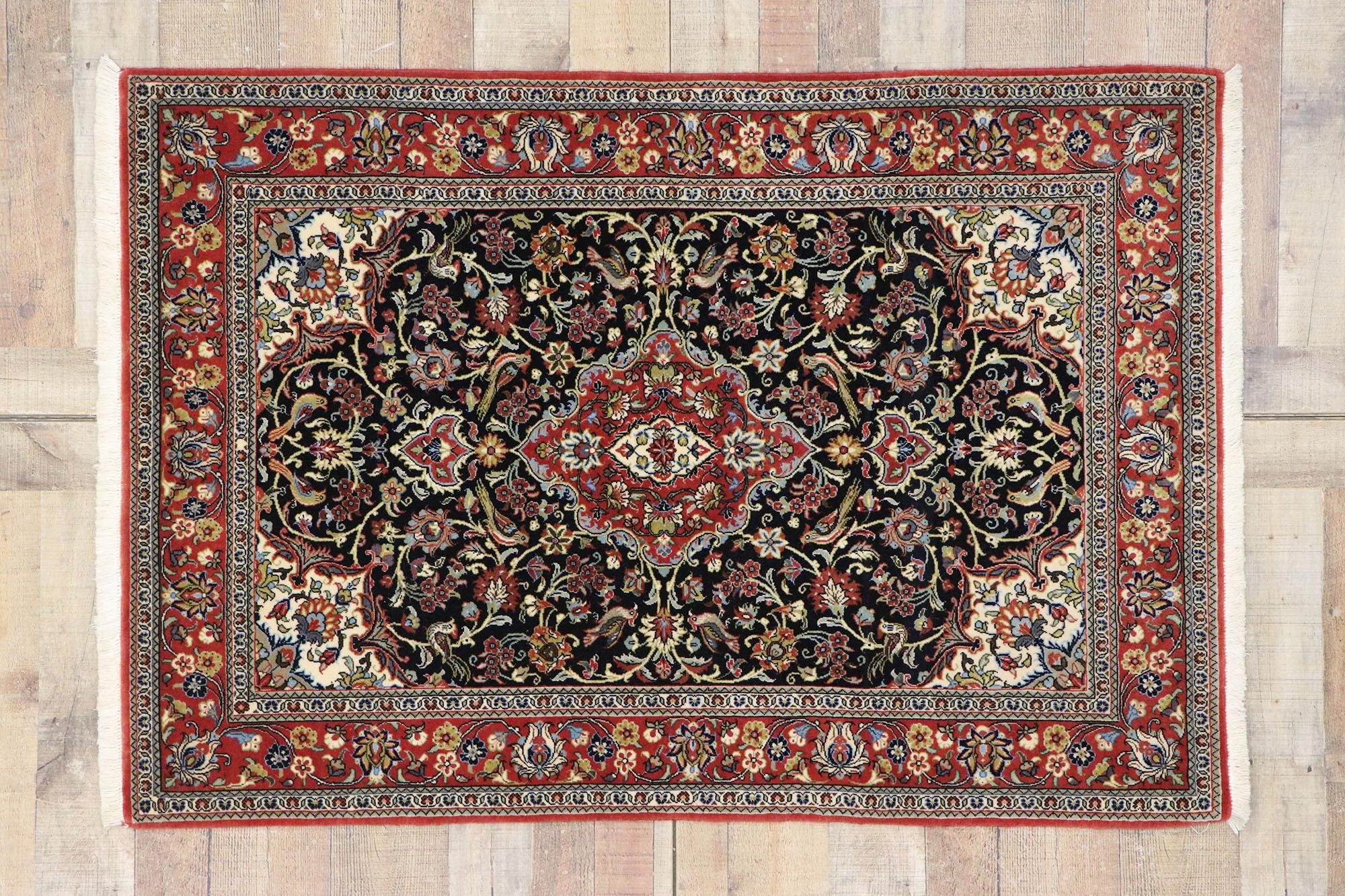 Vintage Persian Qum Rug with Neoclassical Art Nouveau Style For Sale 2