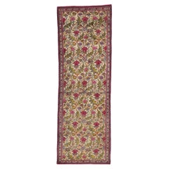 Runner persiano vintage Qum in stile Arts & Crafts