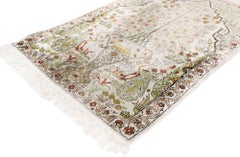 Vintage Persian Qum Vase Prayer Rug