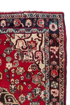 Vintage Persian Red Sarouk Small Rug