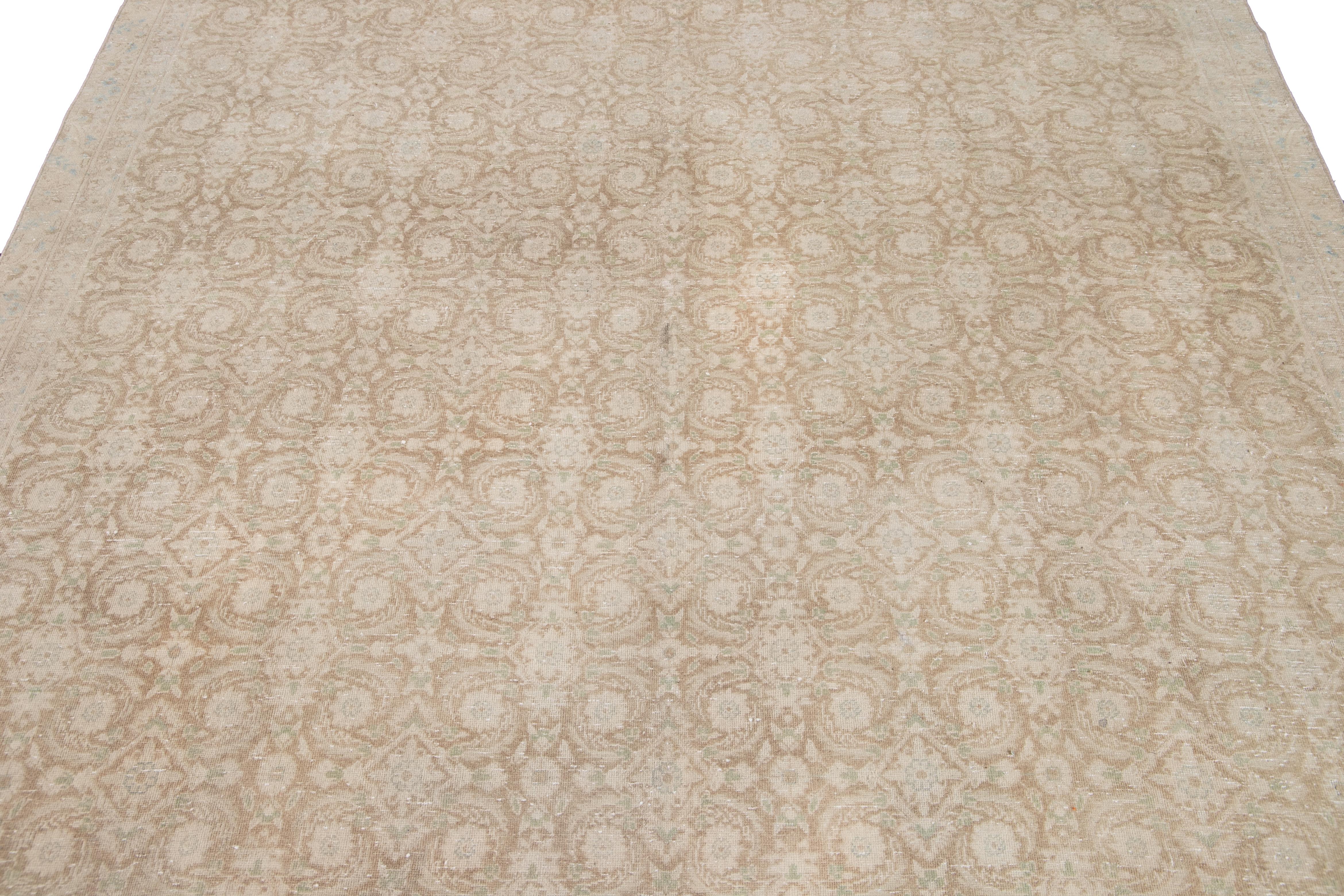 Vintage Persisch Zimmer Größe Tabriz Teppich im Angebot 7