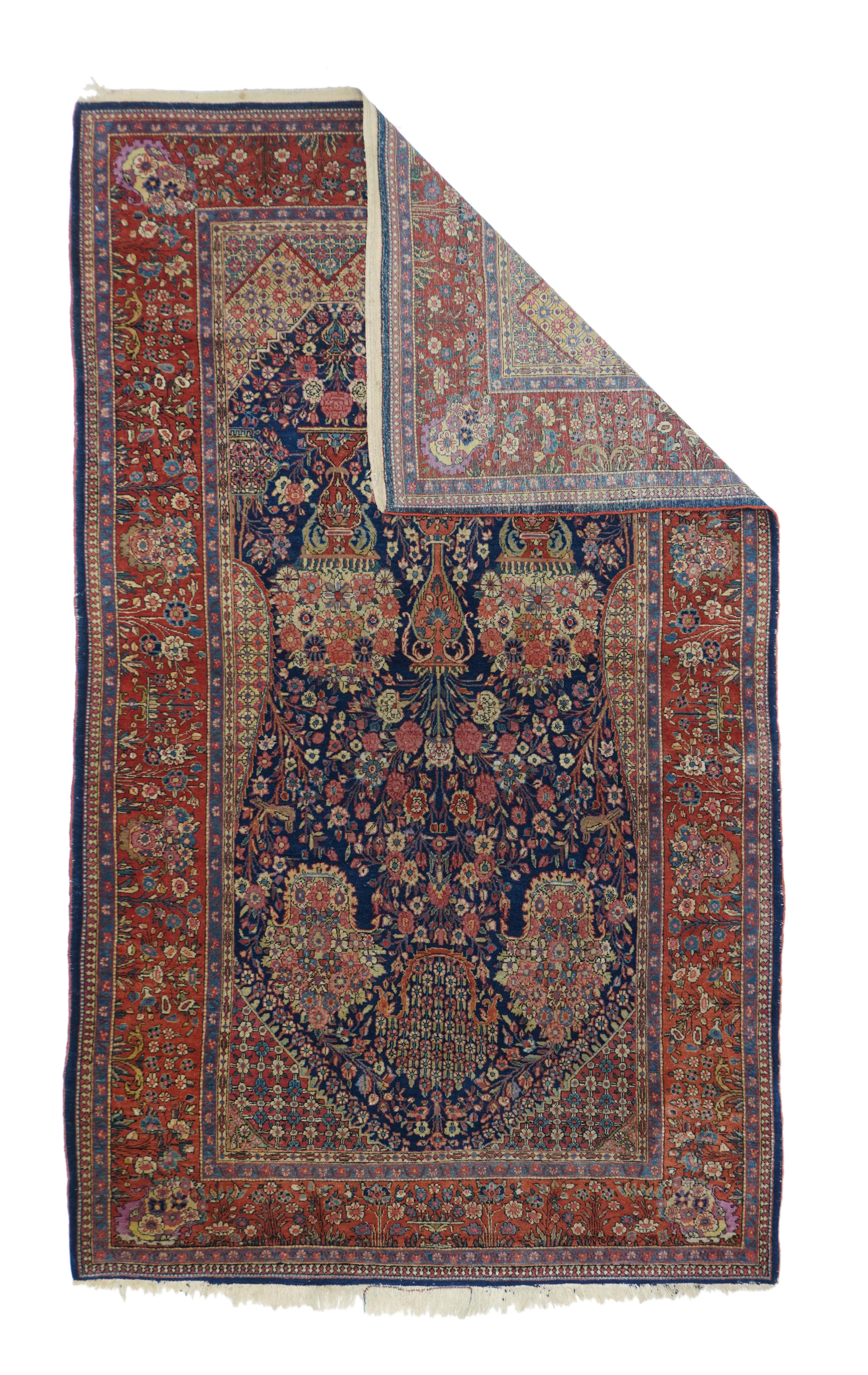 Vintage Persian rug 4'3'' x 7'.