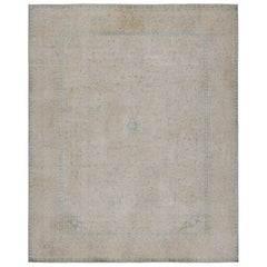 Tappeto persiano vintage con motivi floreali beige-blu di Rug & Kilim