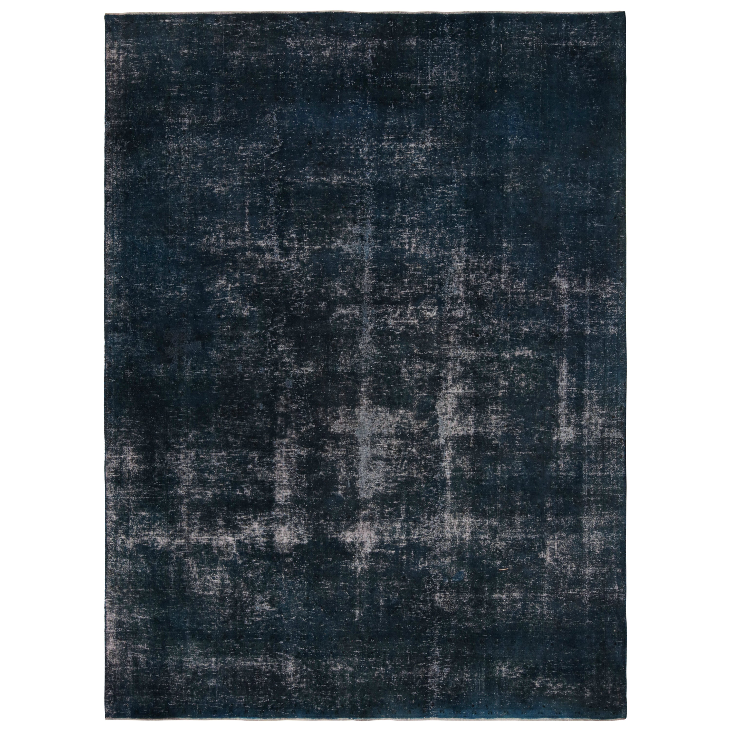 Tappeto persiano vintage in blu e nero di Rug & Kilim
