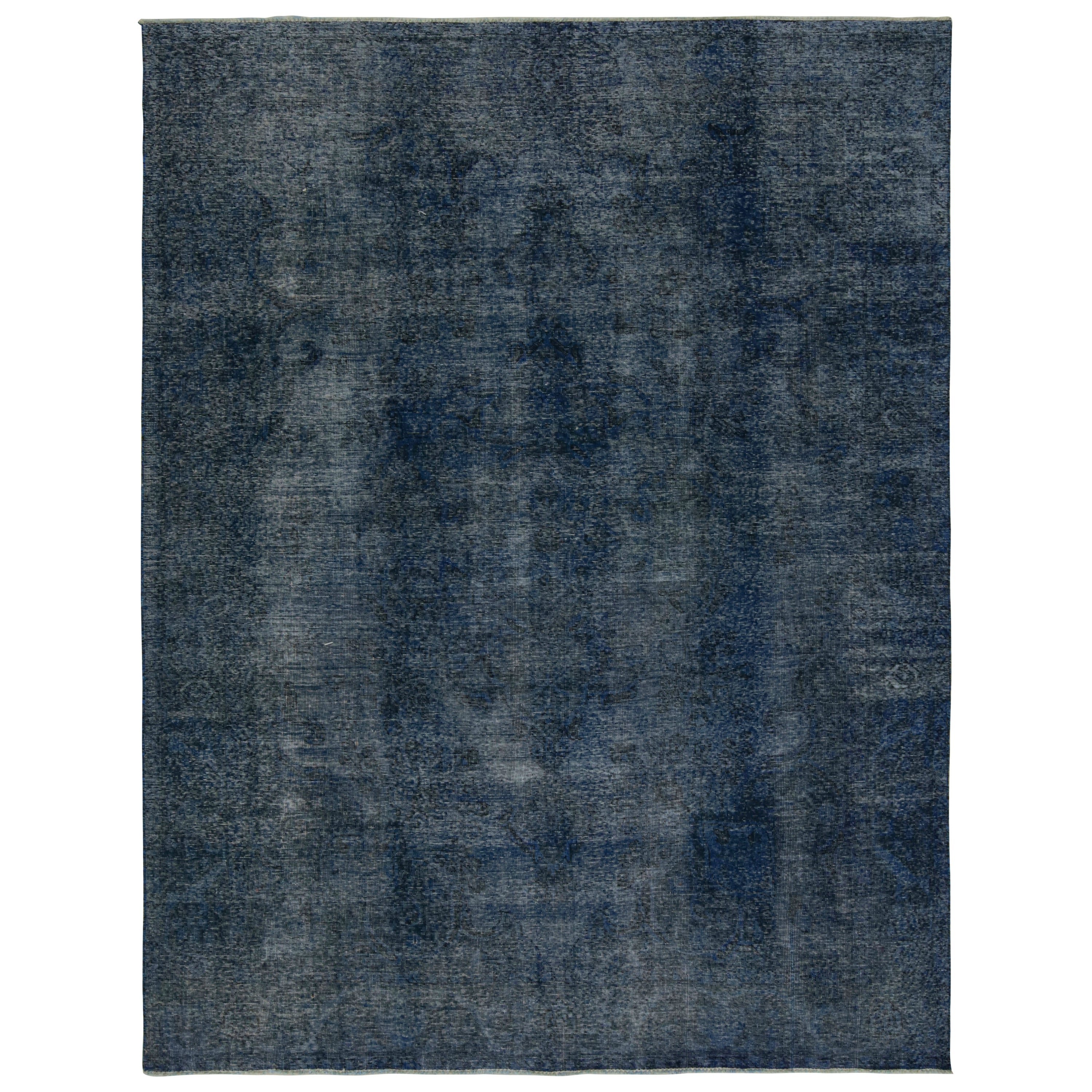 Tappeto persiano vintage in blu e nero di Rug & Kilim