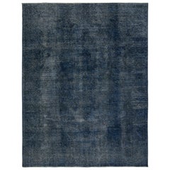 Tappeto persiano vintage in blu e nero di Rug & Kilim