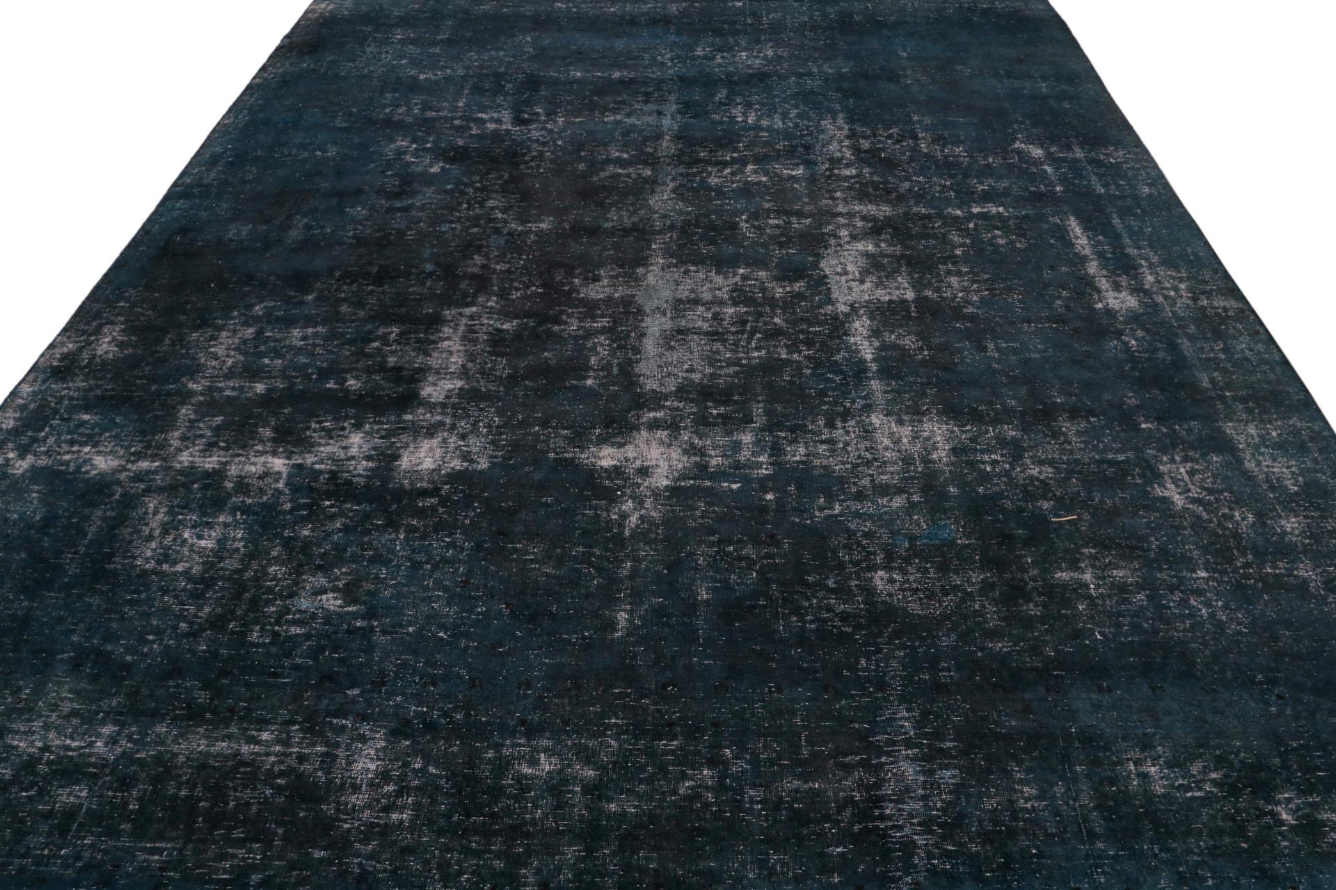 Persischer Vintage-Teppich in Blau und Schwarz von Rug & Kilim, Vintage (Handgeknüpft) im Angebot