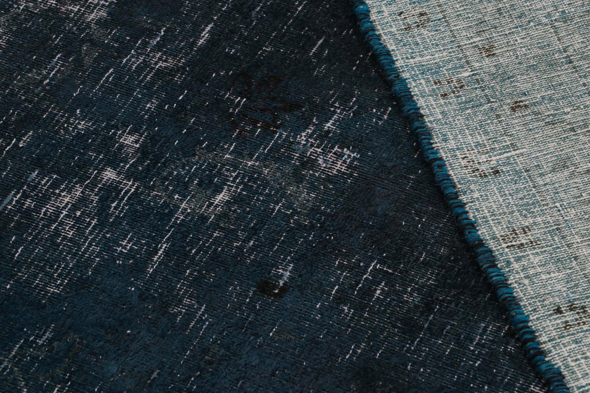 Persischer Vintage-Teppich in Blau und Schwarz von Rug & Kilim, Vintage im Angebot 1