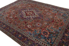 Vintage-Perserteppich in Indigo, Beige-Braun-Muster von Rug & Kilim