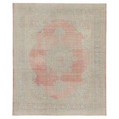Persischer Vintage-Teppich in Rot mit Teal-Medaillon-Muster von Rug & Kilim