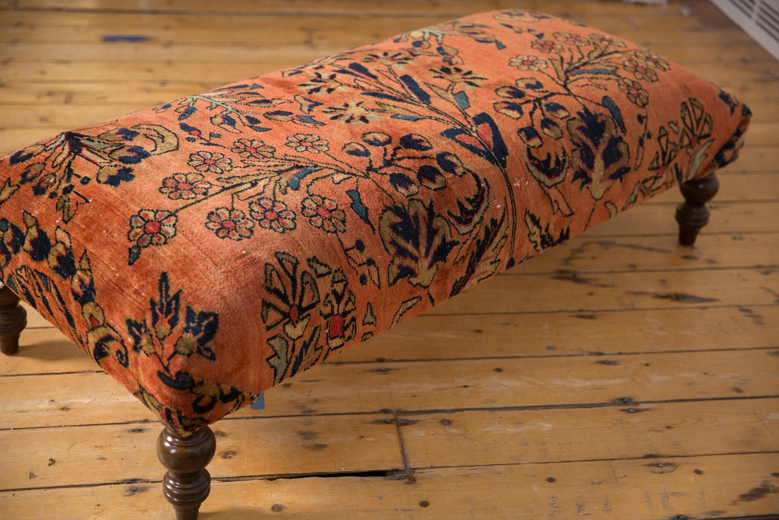 Vintage Persian Rug Ottoman Coffee Table 3