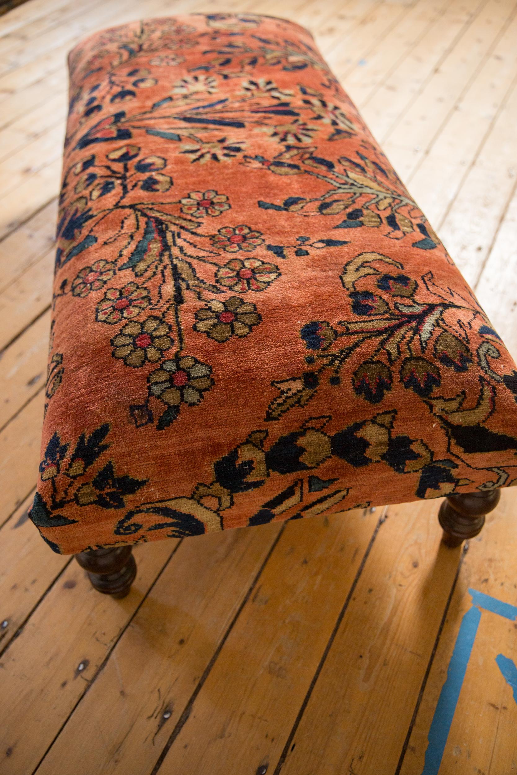 Vintage Persian Rug Ottoman Coffee Table 5