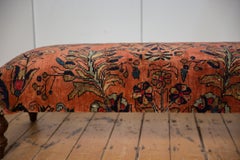 Vintage Persian Rug Ottoman Coffee Table