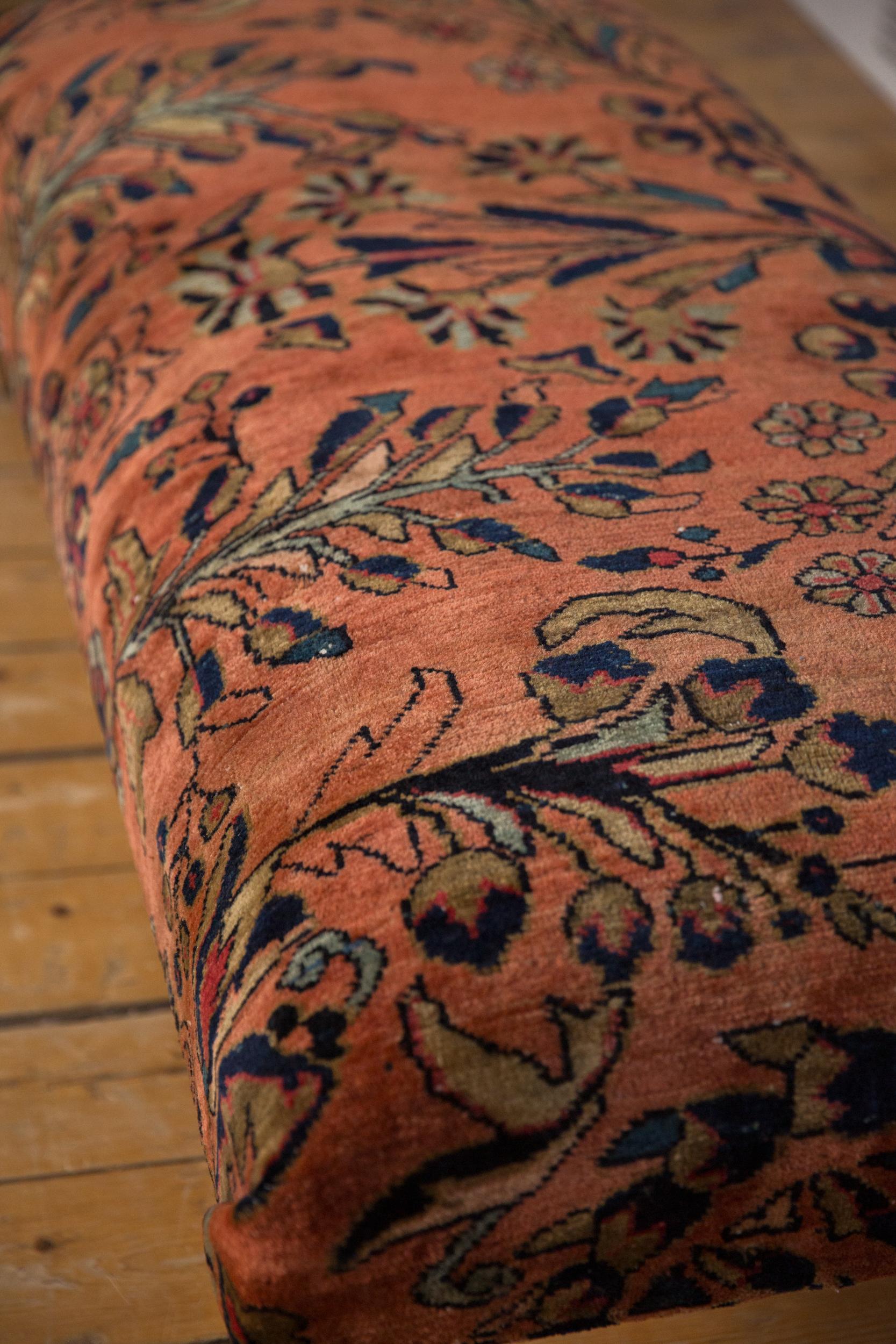 American Vintage Persian Rug Ottoman Coffee Table
