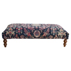Vintage Persian Rug Ottoman Coffee Table
