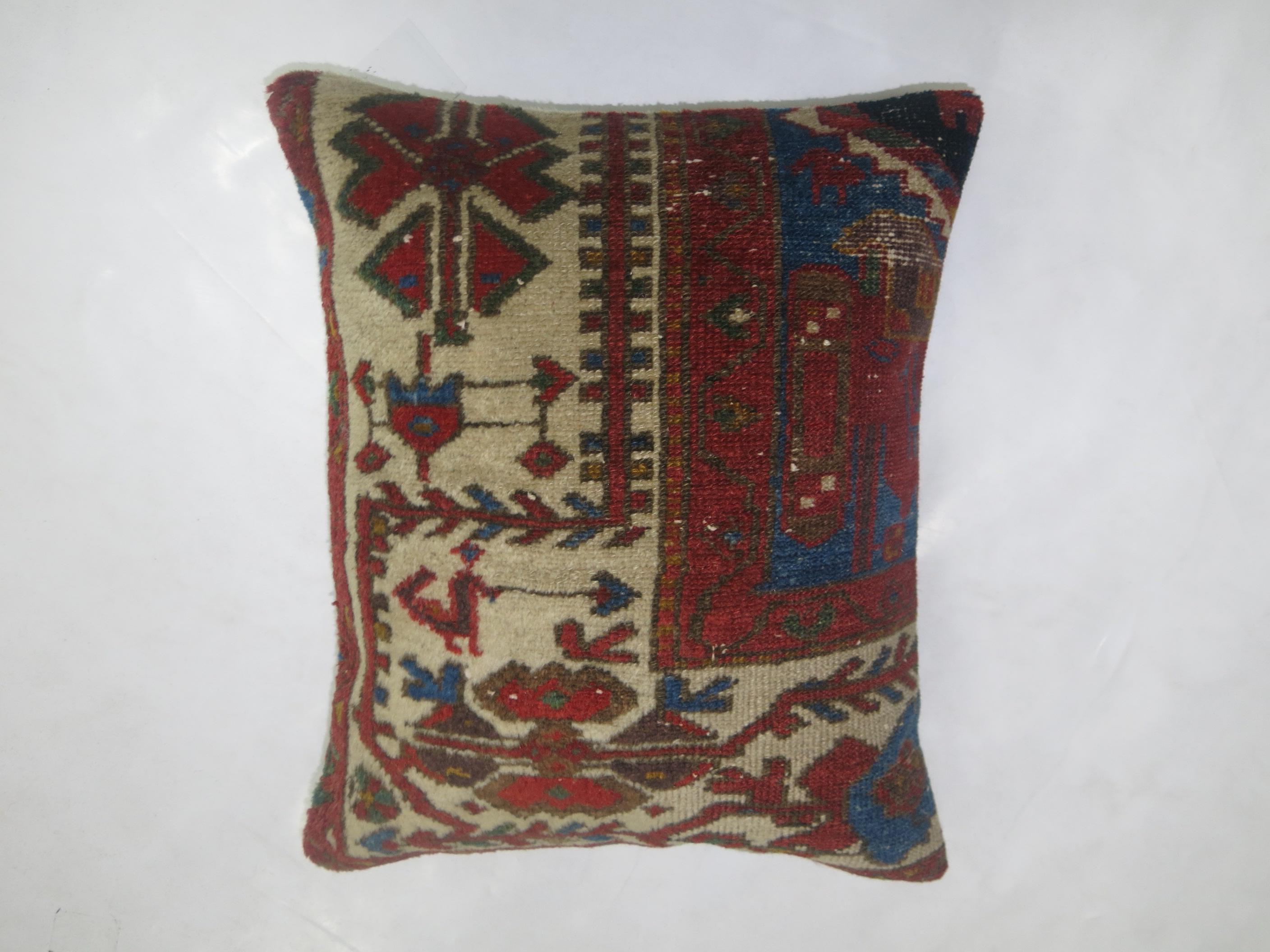 Vintage Persian Rug Pillow In Excellent Condition In New York, NY