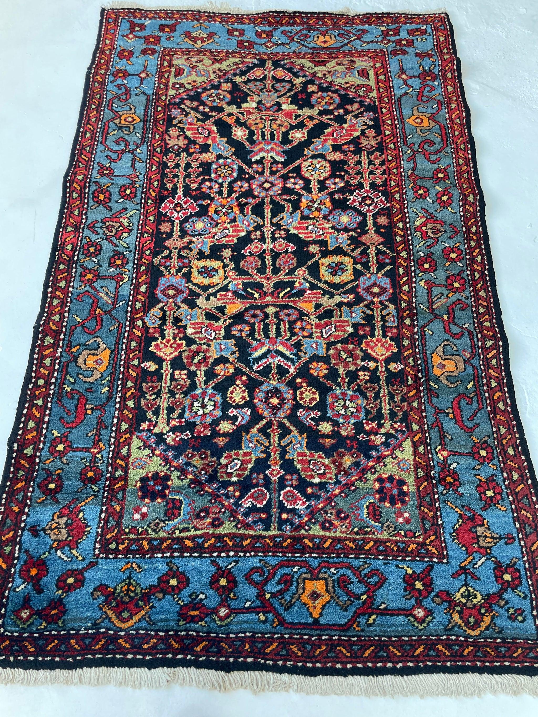 Vintage Persian Rug with Lattice Design All-Over, c. 1950's For Sale 8