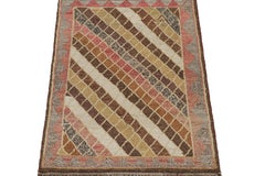 Vintage Persian Rug with Polychromatic Diamond Patterns by Rug & Kilim