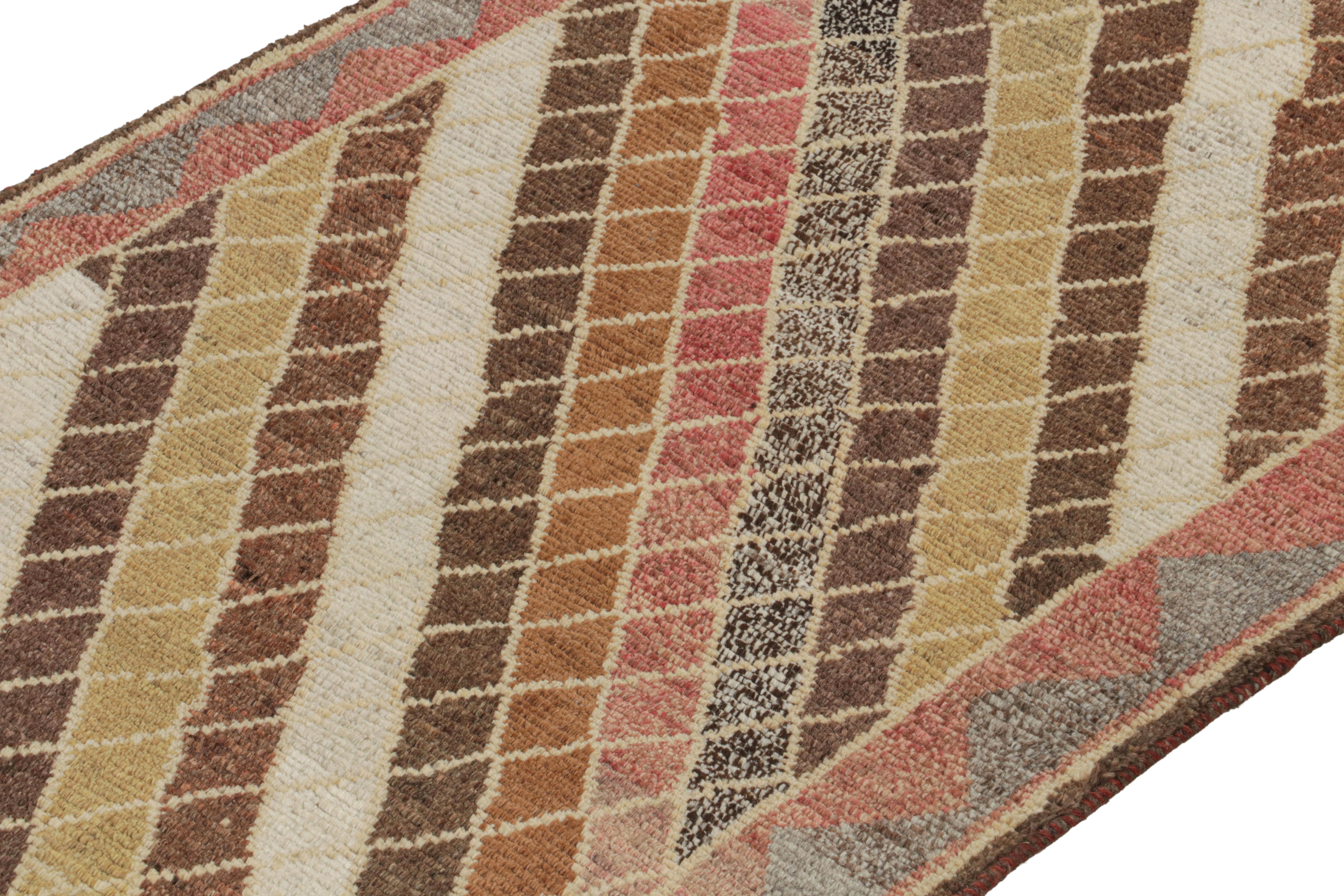 Persischer Vintage-Teppich mit polychromen Diamantmuster von Teppich & Kilim (Handgeknüpft) im Angebot