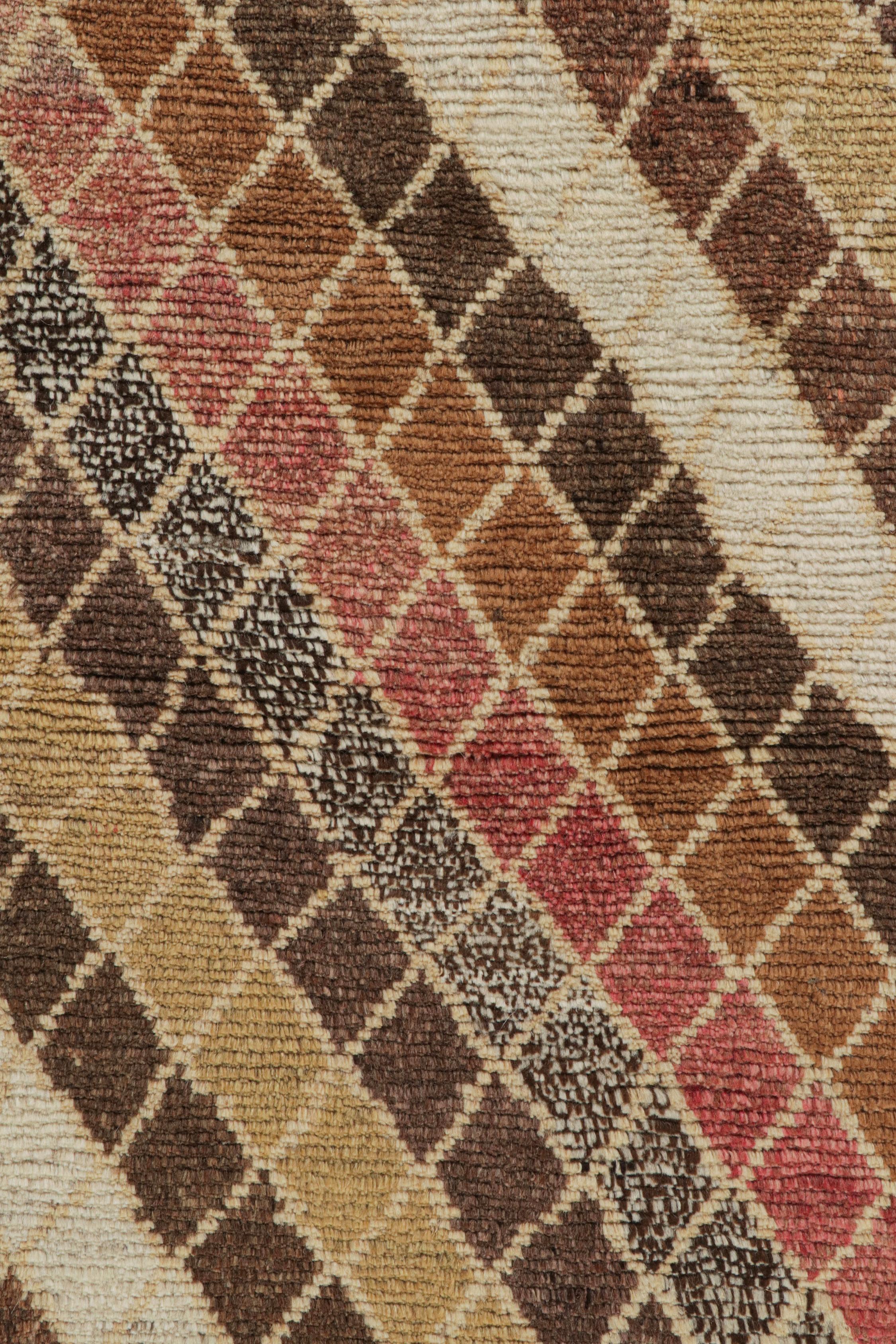 Persischer Vintage-Teppich mit polychromen Diamantmuster von Teppich & Kilim (Mitte des 20. Jahrhunderts) im Angebot