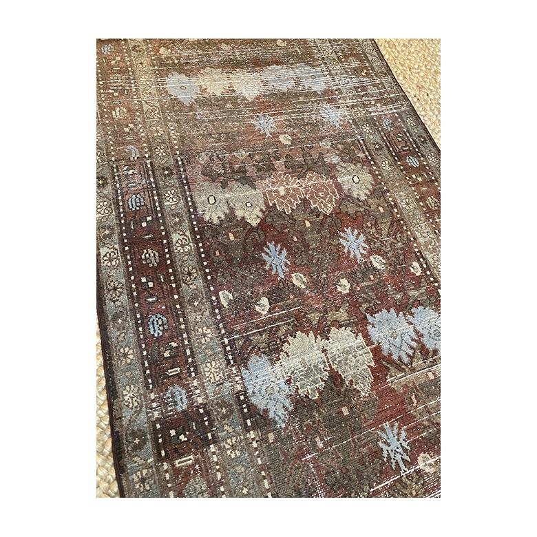 Vintage Persian Runner 12’5″ x 3’4″ In Good Condition For Sale In Sag Harbor, NY